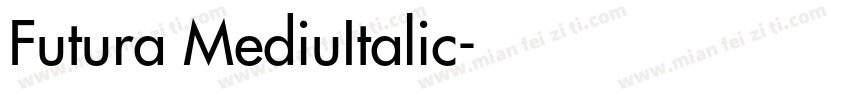 Futura MediuItalic字体转换